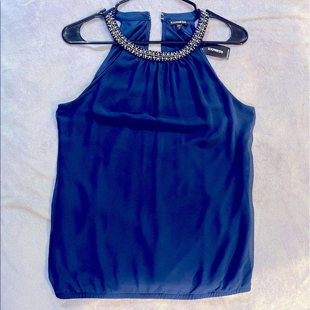 Express Blue Tank Blouse